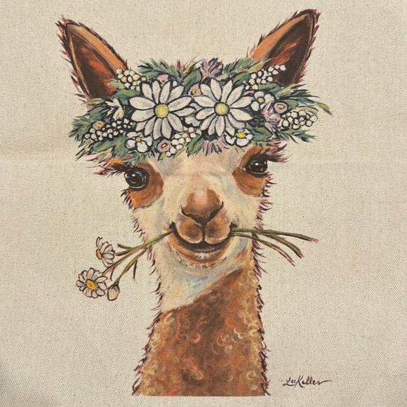 Brand new Llamas/Alpaca Tote Bag, Alpaca Flower Crown🦙 canvas bag - Picture 4 of 7